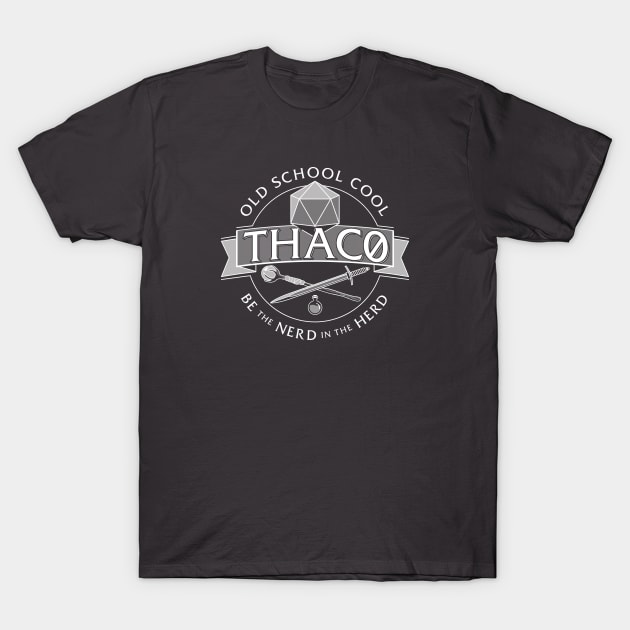 THAC0 oldschool Dungeons & Dragons D&D T-Shirt by Natural 20 Shirts